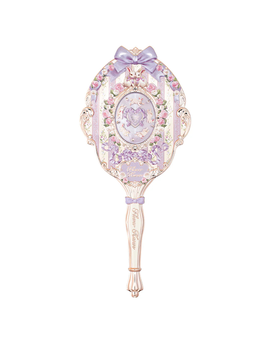 Bunny Garden Purple Hand Mirror