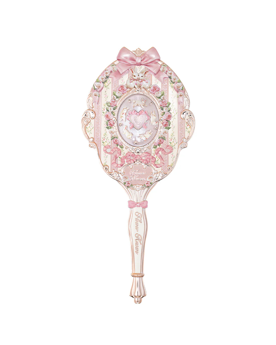Bunny Garden Pink Hand Mirror